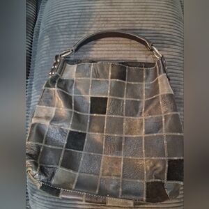 Lucky Brand's Patchwork Hobo Bag - Black and Gray